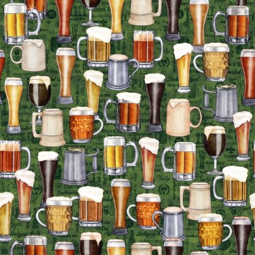 COTON ON TAP PAR INK & ARROW POUR DAN MORIS - BEER MUGS & GLASSES VERT/MULTI