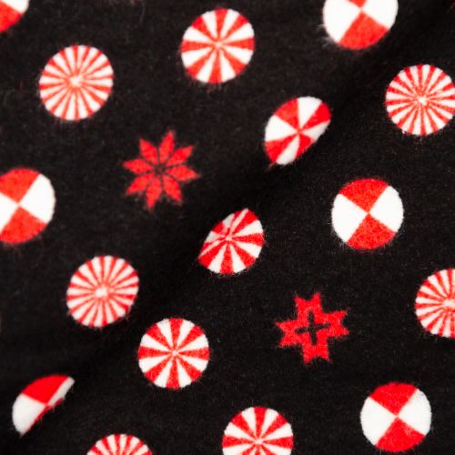 FLANNELETTE HOLIDAY HOMIES FLANNEL PAR TULA PINK POUR FREE SPIRIT - PEPPERMINT STARS ENCRE