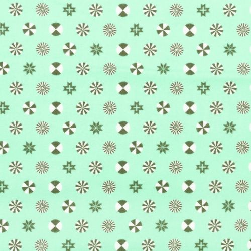 FLANNELETTE HOLIDAY HOMIES FLANNEL PAR TULA PINK POUR FREE SPIRIT - PEPPERMINT STARS PIN FRAIS