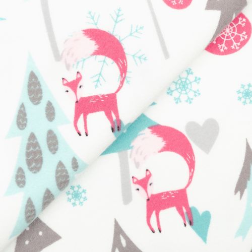 FLANNELETTE SNOWY DAY FLANNEL PAR PENN2PAPER POUR FREE SPIRIT - SNOWY DAY BLANC