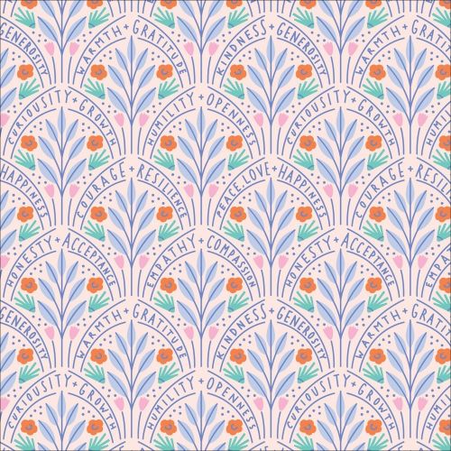 COTON UNIVERSAL LOVE PAR ELIZABETH OLWEN POUR CLOUD 9 - FLOWER GUIDES ROSE