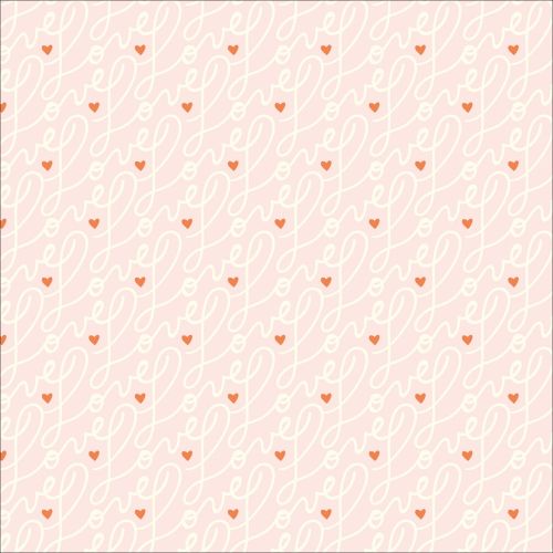 COTON UNIVERSAL LOVE PAR ELIZABETH OLWEN POUR CLOUD 9 - ALL IS LOVE ROSE