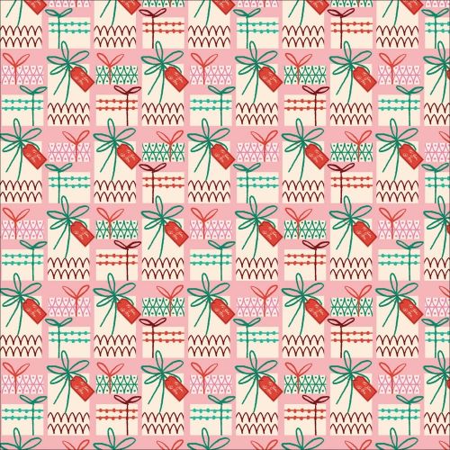 COTON CHRISTMAS PAST PAR LORI RUDOLPH POUR CLOUD 9 - GIFT WRAPPED ROSE