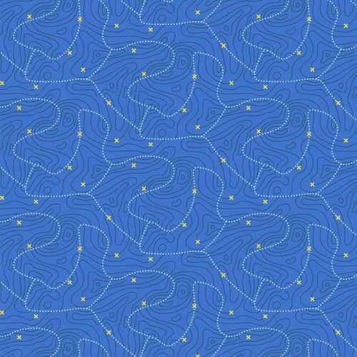 COTON CAMPFIRE PAR LEMONNI POUR FIGO - MAPS BLEU