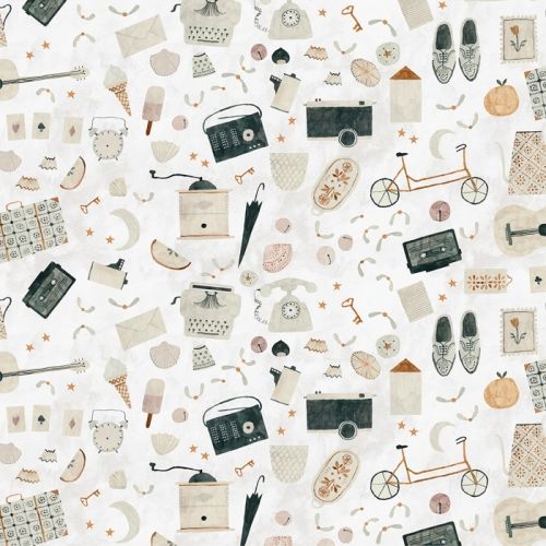 COTON MEMORIES PAR CÉCILE METZGER POUR FIGO - OBJECTS BLANC MULTI