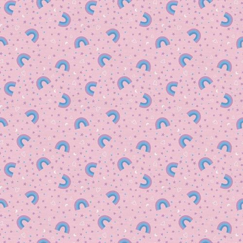 COTON YOU ARE MAGICAL PAR LIZ MYTINGER POUR PAINTBRUSH STUDIO - ARC-EN-CIEL ROSE