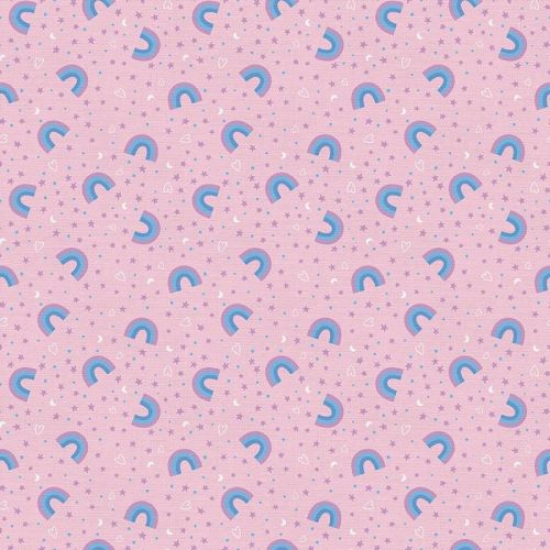 COTON YOU ARE MAGICAL PAR LIZ MYTINGER POUR PAINTBRUSH STUDIO - ARC-EN-CIEL ROSE