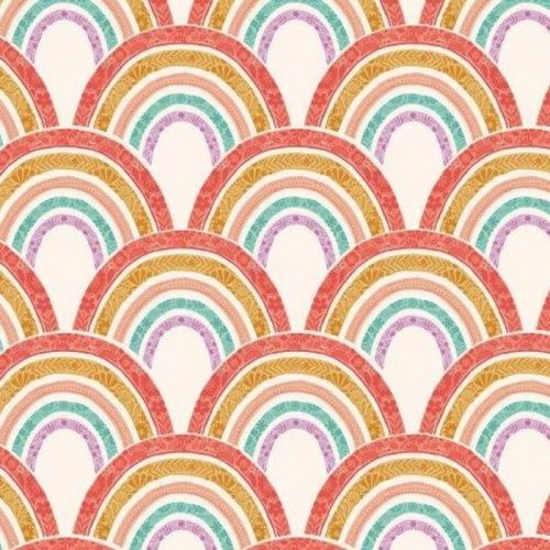 COTON GOOD VIBES PAR BETHAN JANINE POUR DASHWOOD STUDIO - ARC-EN-CIEL MULTI
