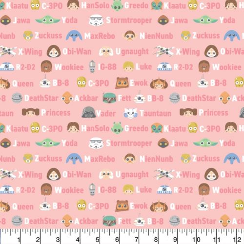 COTON STAR WARS - ALPHABET TONAL POUR CAMELOT - ALPHABET TONAL ROSE