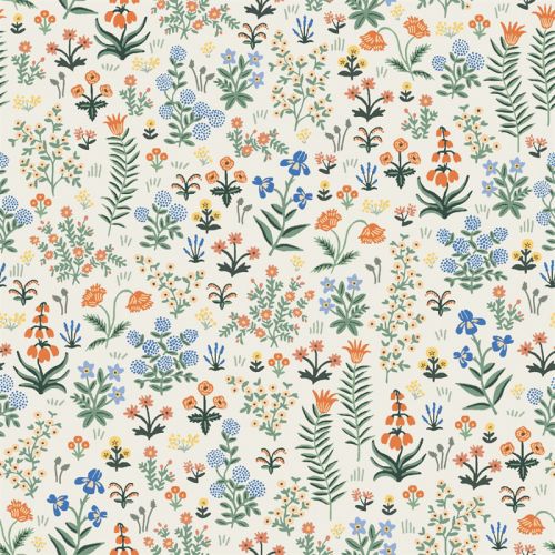 COTON CAMONT PAR RIFLE PAPER CO POUR COTTON + STEEL - EXOTIC FLOWERS CRÈME