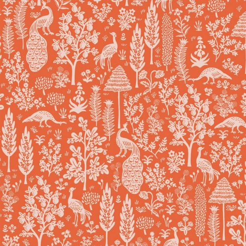 COTON CAMONT PAR RIFLE PAPER CO POUR COTTON + STEEL - EXOTIC FOREST ORANGE