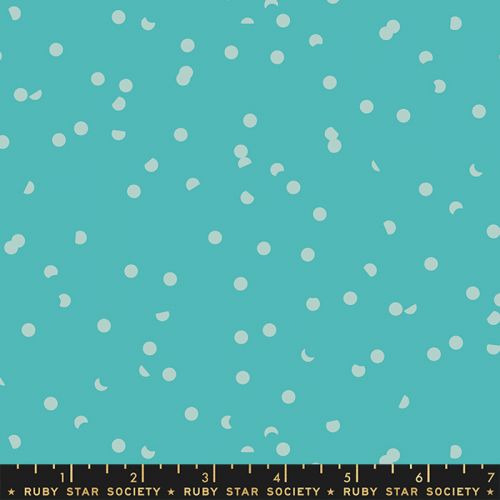 COTON PAR KIMBERLY KIGHT POUR RUBY STAR SOCIETY - HOLE PUNCH DOT TURQUOISE