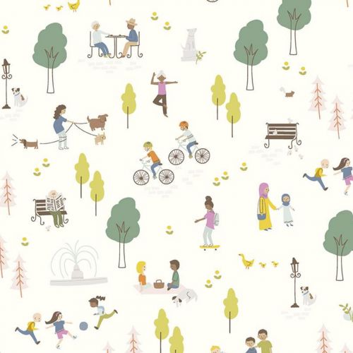 COTON COMMUNITY PAR CITRUS & MINT DESIGNS POUR RILEY BLAKE - CRÈME