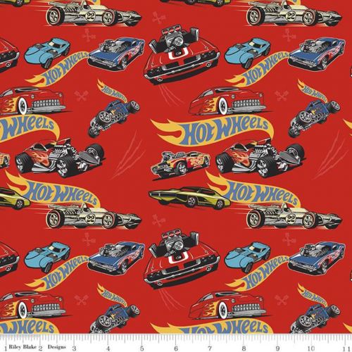 COTON HOT WHEELS CLASSIC PAR RILEY BLAKE - VOITURES ROUGE