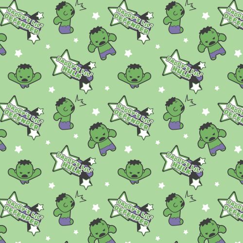 COTON CHARACTER NURSERY PAR CAMELOT - DADDY’S LITTLE HULK VERT