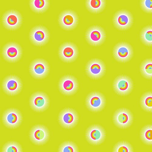 COTON DOUBLE LARGEUR DAYDREAMER PAR TULA PINK POUR FREE SPIRIT - SATURDAZE PINEAPPLE
