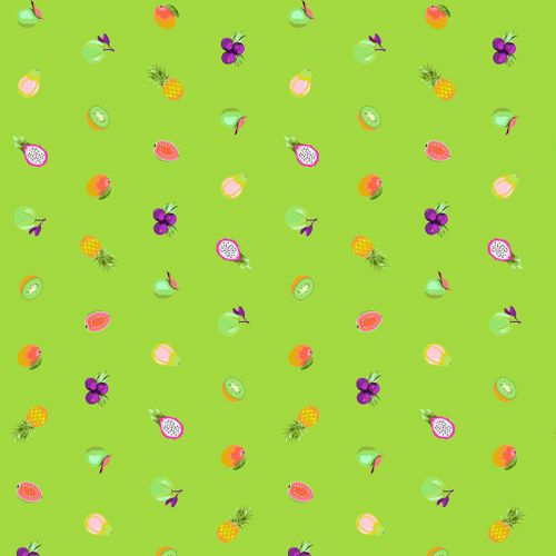 COTON DAYDREAMER PAR TULA PINK POUR FREE SPIRIT - FORBIDDEN FRUIT SNACKS KIWI