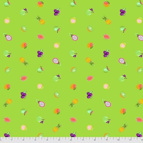 COTON DAYDREAMER PAR TULA PINK POUR FREE SPIRIT - FORBIDDEN FRUIT SNACKS KIWI