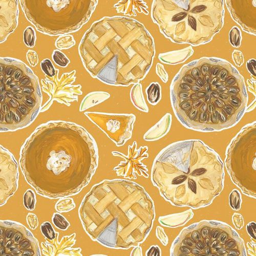 COTON PUMPKIN SPICE PAR CAITLIN WALLACE ROWLAND POUR DEAR STELLA - PIES OCRE