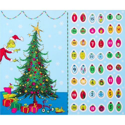 PANNEAU DE COTON HOW THE GRINCH STOLE CHRISTMAS PAR ROBERT KAUFMAN