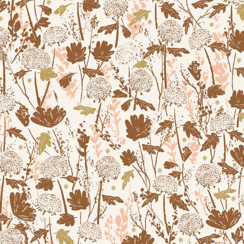 COTON SUMMER FOLK PAR LISSIE TEEHEE POUR COTTON+STEEL - WANDER FIELD AUBURN