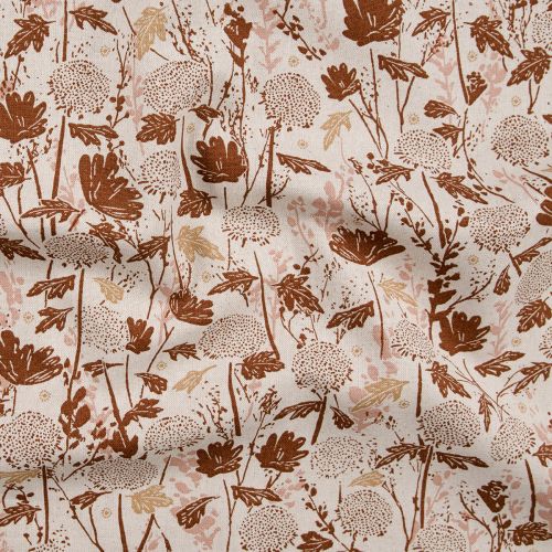 CANEVAS SUMMER FOLK PAR LISSIE TEEHEE POUR COTTON+STEEL - WANDER FIELD CLAY UNBLEACHED