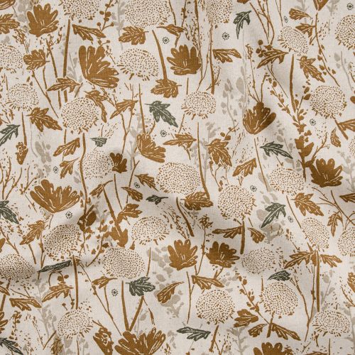 CANEVAS SUMMER FOLK PAR LISSIE TEEHEE POUR COTTON+STEEL - WANDER FIELD SAND UNBLEACHED