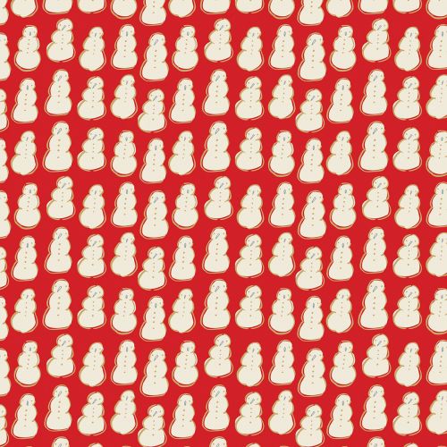 FLANNELETTE CHRISTMAS IN THE CITY PAR ART GALLERY - FROSTY SNOWMAN ROUGE