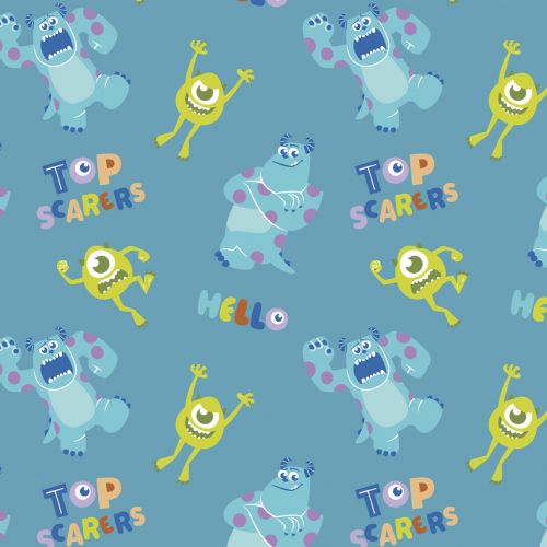 COTON MONSTER INC PAR CAMELOT - TOP SCARER BLEU