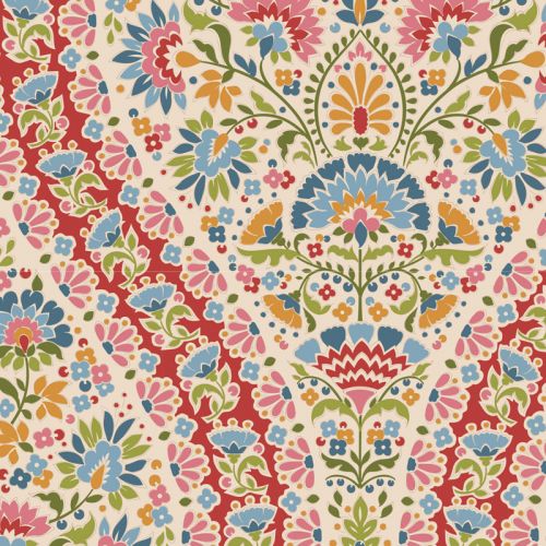 COTON PIE IN THE SKY PAR TILDA - WHIMSYBIRD ROUGE