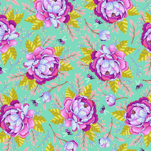 COTON MOON GARDEN PAR TULA PINK - KABLOOM DUSK