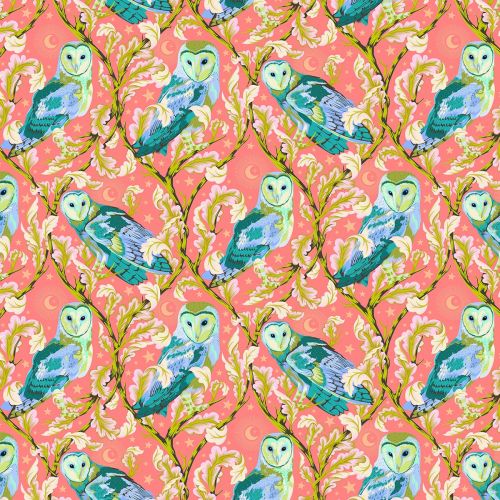 COTON MOON GARDEN PAR TULA PINK - NIGHT OWL DAWN