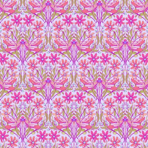 COTON MOON GARDEN PAR TULA PINK - DRAGON YOUR FEET DUSK