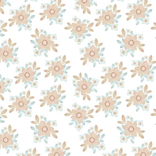 COTON OH BABY IT'S A WILD WORLD - FLORALS BLANC