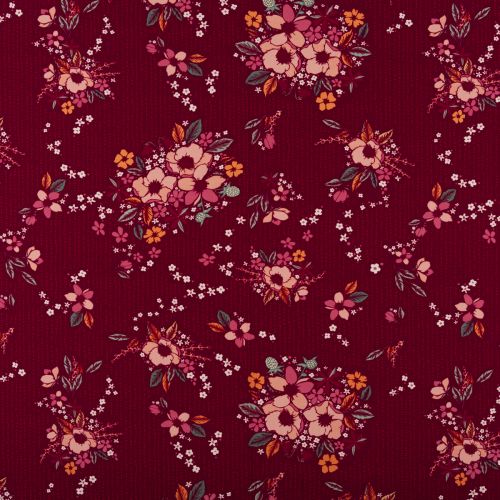 COTON WOODLAND KEEPER PAR ART GALLERY FABRICS - FLORAL KEEPSAKES DUSK