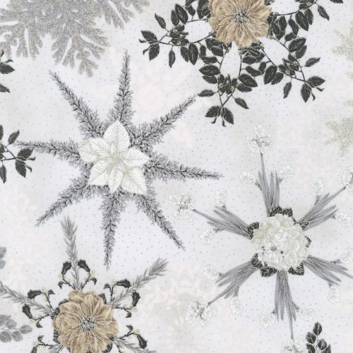 COTON DE NOËL MÉTALLIQUE - BLANC