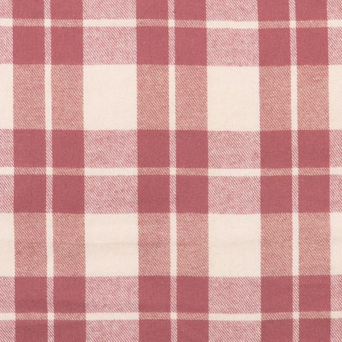 FLANNELETTE DE COTON À CARREAUX ADELE - ROSE