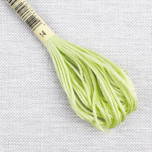 DMC-117 - ÉCHEVEAU DE FIL À BRODER 6 BRINS 8M - 14 VERT POMME PÂLE