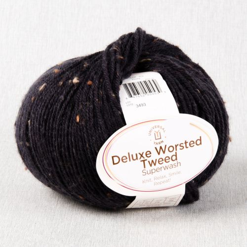 UNIVERSAL YARN DELUXE WORSTED TWEED - 912 ÉBÈNE 