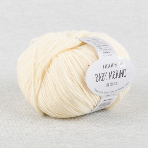 DROPS BABY MERINO UNI COLOUR - JAUNE CLAIR 03