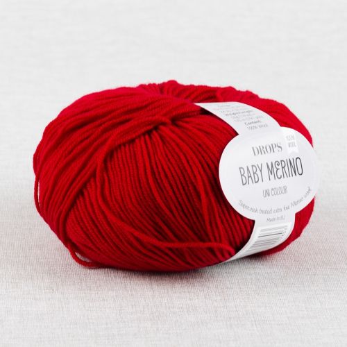 DROPS BABY MERINO UNI COLOUR - ROUGE 16