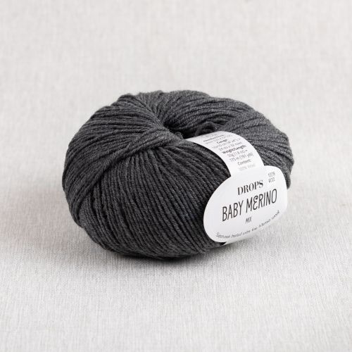 DROPS BABY MERINO - 20 GRIS FONCÉ