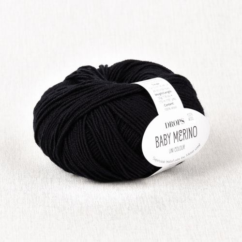 DROPS BABY MERINO UNI COLOUR - NOIR 21