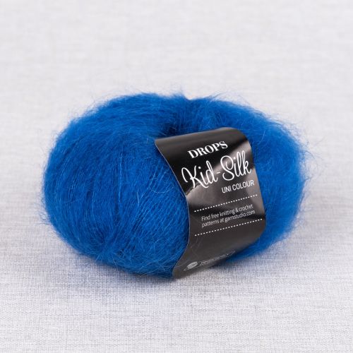 DROPS KID-SILK - 21 BLEU COBALT