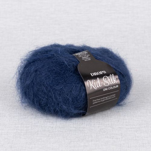 DROPS KID-SILK - 28 BLEU MARINE