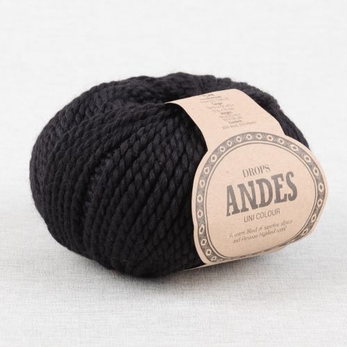 DROPS ANDES UNI COLOUR - NOIR 8903