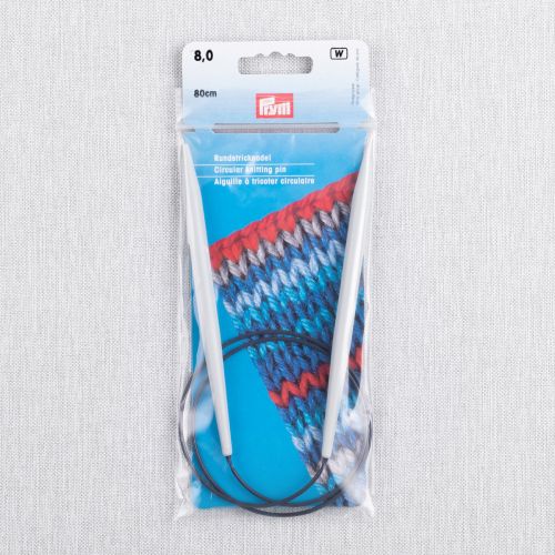 AIGUILLES À TRICOTER PRYM CIRCULAIRES EN PLASTIQUE 80CM 8MM