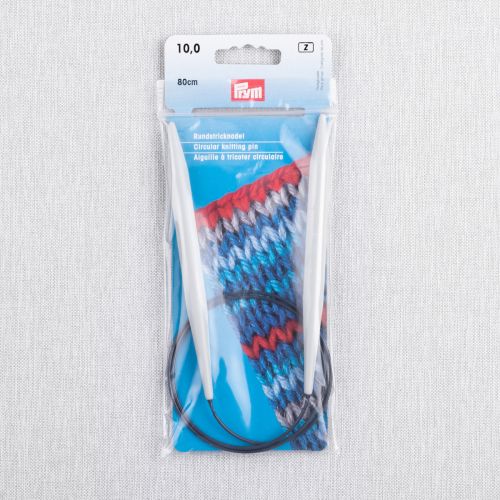 AIGUILLES À TRICOTER PRYM CIRCULAIRES EN PLASTIQUE 80CM 10MM