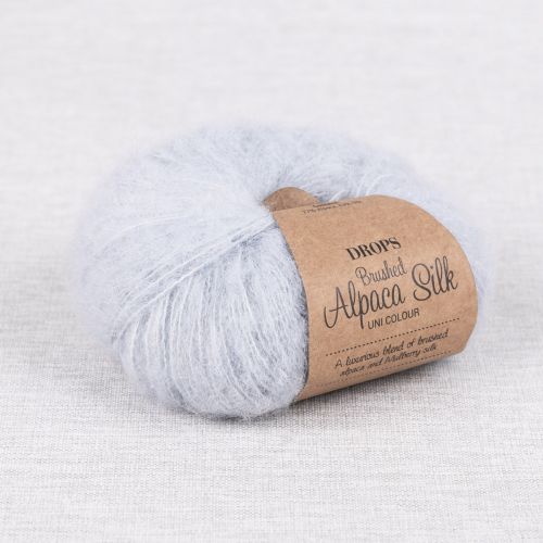DROPS BRUSHED ALPACA SILK GRIS VERT CLAIR 14