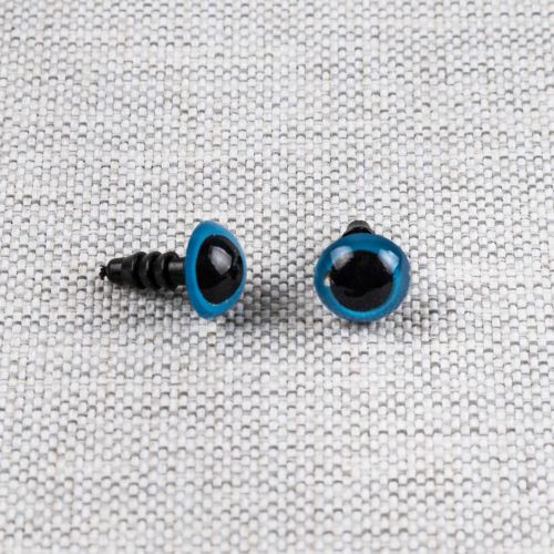 YEUX DE SÉCURITÉ POUR PELUCHE 9MM - BLEU - ENSEMBLE DE 12